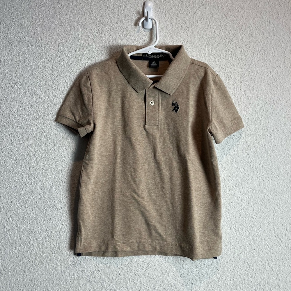U.S Polo Assn. boys tan polo size small